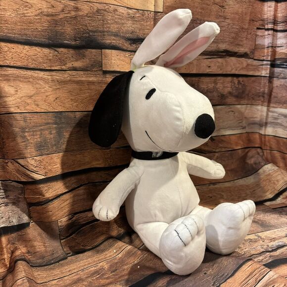 Kohl's Cares Snoopy Plush Bunny Rabbit Ears Peanuts Easter Charlie Brown Dog 12” - Picture 3 of 9